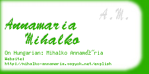 annamaria mihalko business card